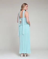 Avec Les Filles Women's Strapless Bodice Chiffon Combo Dress