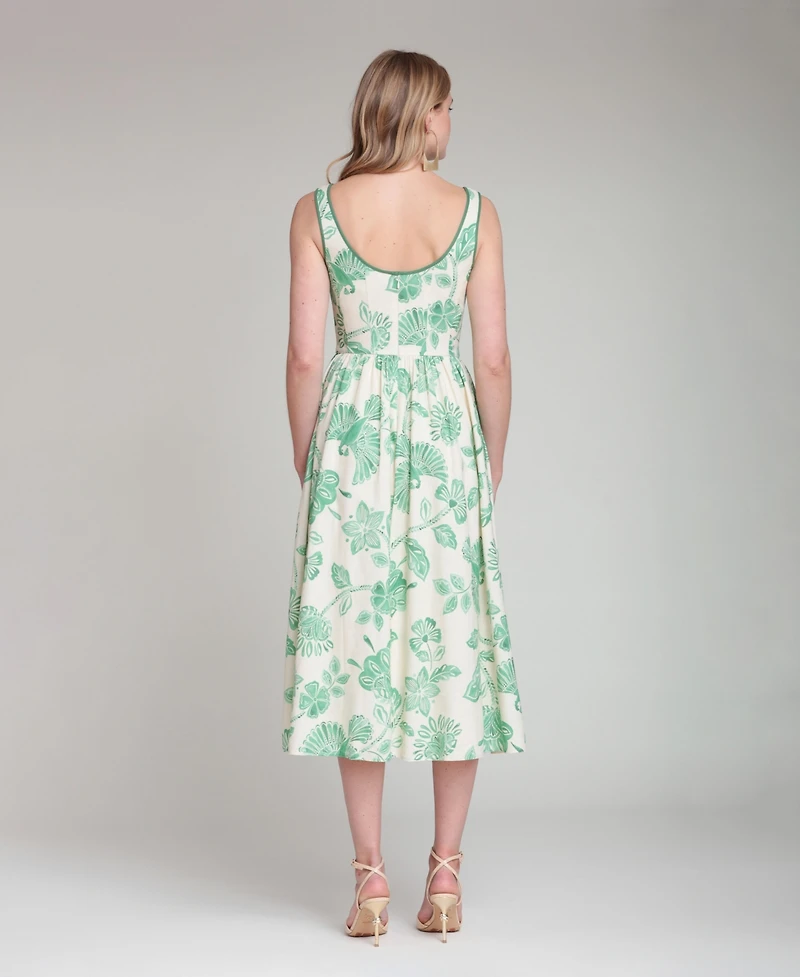 Avec Les Filles Women's Square Neck Dress