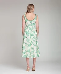 Avec Les Filles Women's Square Neck Dress