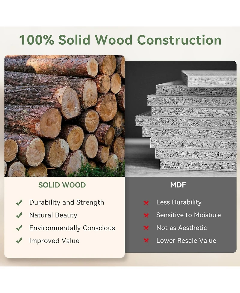 Tribesigns 63" Solid Wood Bench, 2-Tier Shoe Rack, Farmhouse Entryway Bench with Storage Shelf, Kitchen Dining Bench