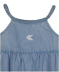 Calvin Klein Baby Girls' Embroidered Eyelet Sleeveless Romper