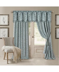Elrene Home Fashions Mia Jacquard Scroll Blackout Window Curtain