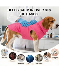 Aronkl Reversible Dog Anxiety Vest with Hood for Calming Support