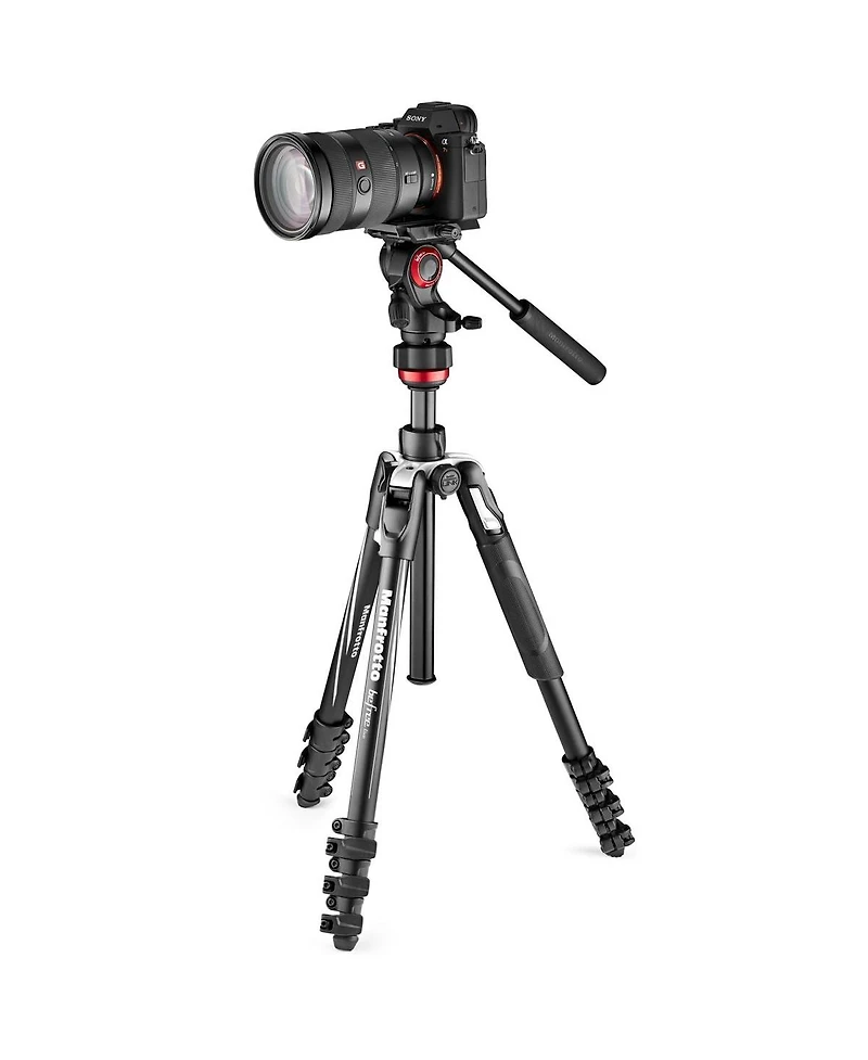 Manfrotto Befree Travel, Light Weight, Fluid Drag System Professional Video Tripod.