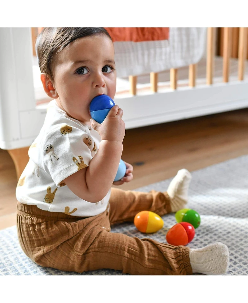 Musical Eggs - 5 Wooden Toy Eggs with Acoustic Sounds