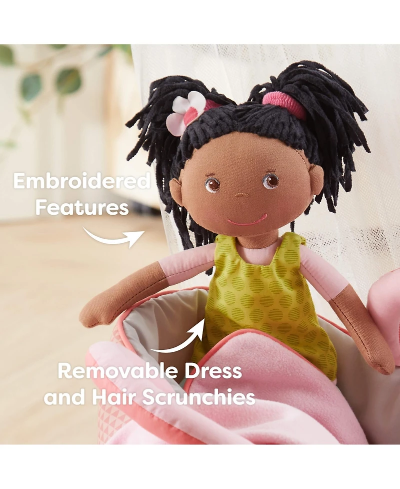 Haba Cari 12" Soft Doll with Black and Embroidered Face