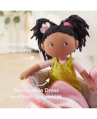 Haba Cari 12" Soft Doll with Black and Embroidered Face