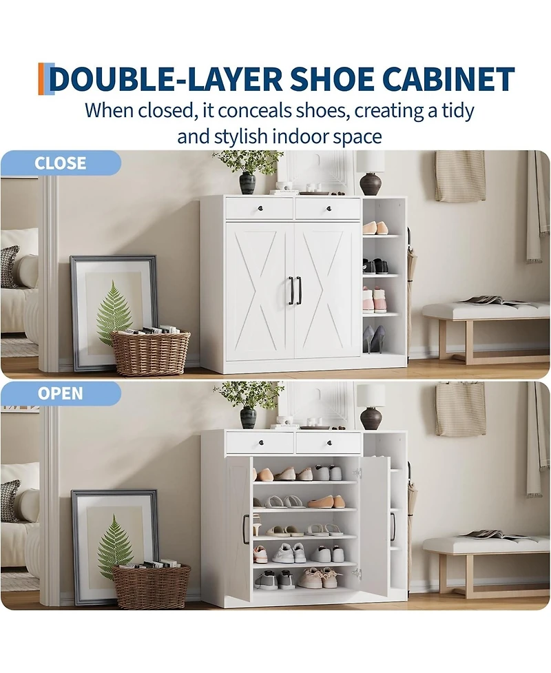 gaomon Shoe Cabinet for Entryway with Doors