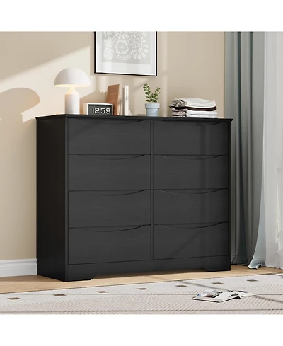 gaomon Wooden Dresser with Drawers, Tall Modern Closet with Deep Storage, Large Chest of Drawers with Wide Top