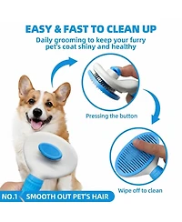 Aronkl Pet Bath Kit: Slicker Brush, Shampoo Glove, Towel