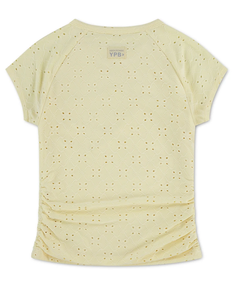 abercrombie kids Girls' Eyelet Ruched Baby T-Shirt