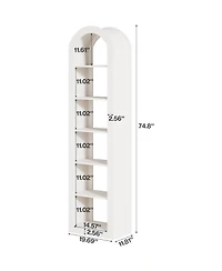 Rainsken 6-Tier Bookshelf