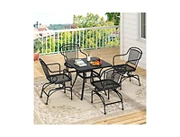 Slickblue Set of 2 Outdoor Rocking Chairs with Mesh Seat