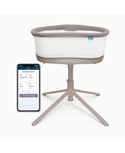 Halo Baby BassiNest Connected Swivel Sleeper 3.0 – Smart Bassinet with AutoSoothe, Easy Lowering Wall