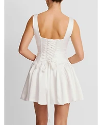 Six Stories Women's Scoop Neck Sleeveless Skater Mini Dress