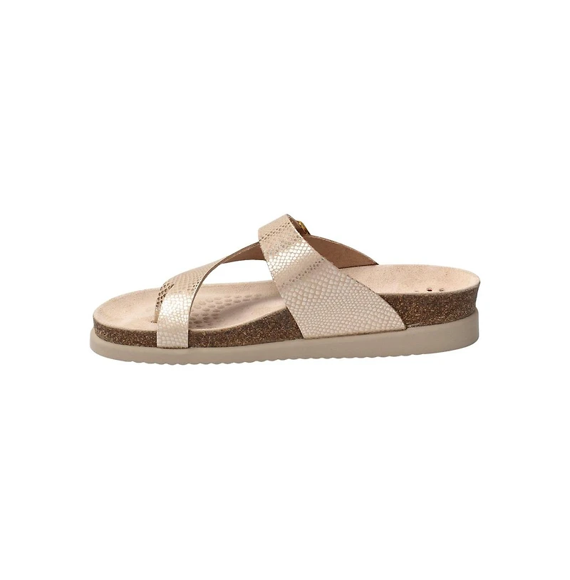 Mephisto Women's Helen Metallics Sand Havana Leather Sandal