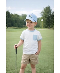 Bits & Bows Boys Little/Big Dog in Golf Cart Baseball Hat