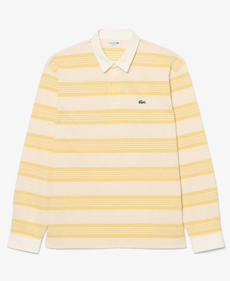 Lacoste Men's Relaxed-Fit Striped Piqu Rugby Polo Shirt