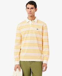 Lacoste Men's Relaxed-Fit Striped Piqu Rugby Polo Shirt