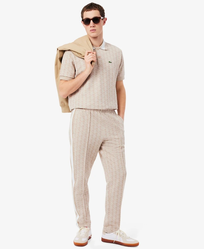 Lacoste Men's Classic Fit Monogram Jacquard Polo Shirt