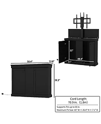 50" Automatic Lifting Tv Stand with Remote Control and Safety Limiter