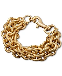 Donna Karan Gold-Tone 3- Row Dynamic Link Flex Bracelet