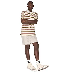 Converse Men's Script Striped Short-Sleeve Polo Shirt