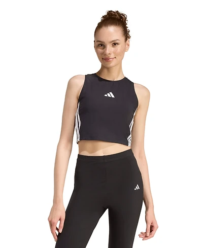 adidas Women's 3-Stripes Padded Crewneck Tank Top