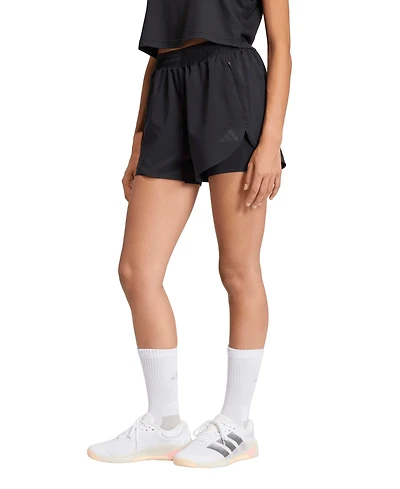 adidas Women's D4T High Rise Two-in-One Training Shorts