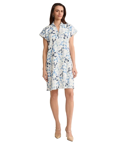 Jones New York Women's Collared V-Neck Dress