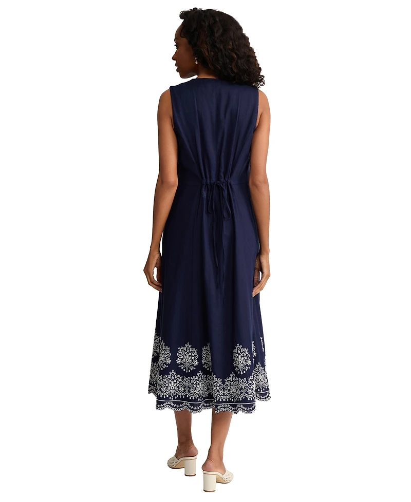 Jones New York Women's Crewneck Midi Dress