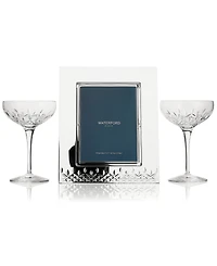 Waterford 3-Pc. Lismore Essence Picture Frame & Coupe Glasses Set