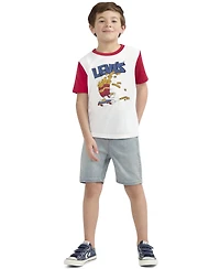 Levi's Boys' 4-7 Fry Guy Tee & Denim Shorts Set