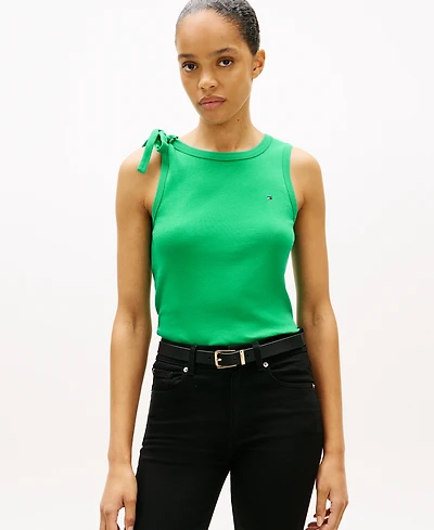 Tommy Hilfiger Women's Bow Detail Crewneck Tank Top
