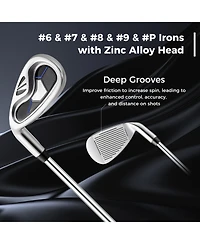 Mecale Men s Left-Handed Complete Golf Club Set with Stand Bag, Lightweight & Portable