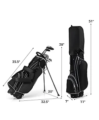 Mecale Men s Left-Handed Complete Golf Club Set with Stand Bag, Lightweight & Portable