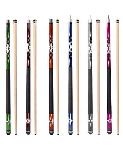 Gse Games & Sports Expert 58" 2-Piece Purple Canadian Maple Hardwood Billiard Pool Cue Stick for Men/Women - 20oz