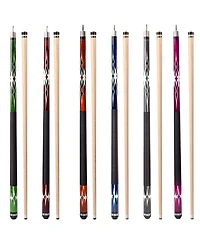 Gse Games & Sports Expert 58" 2-Piece Purple Canadian Maple Hardwood Billiard Pool Cue Stick for Men/Women - 20oz