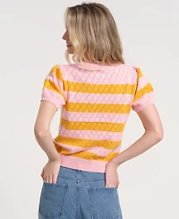 Isaac Mizrahi Women's Balloon Short-Sleeve Knitted Sweater