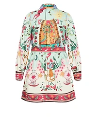 City Chic Women's Ezra Dreamscape Print Mini Dress