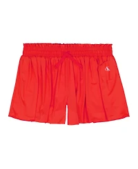 Calvin Klein Girls' 7-16 Smocked Waist Pull-On Tech Shorts