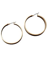 Donna Karan Gold-Tone Drama Flat Hoop Earrings