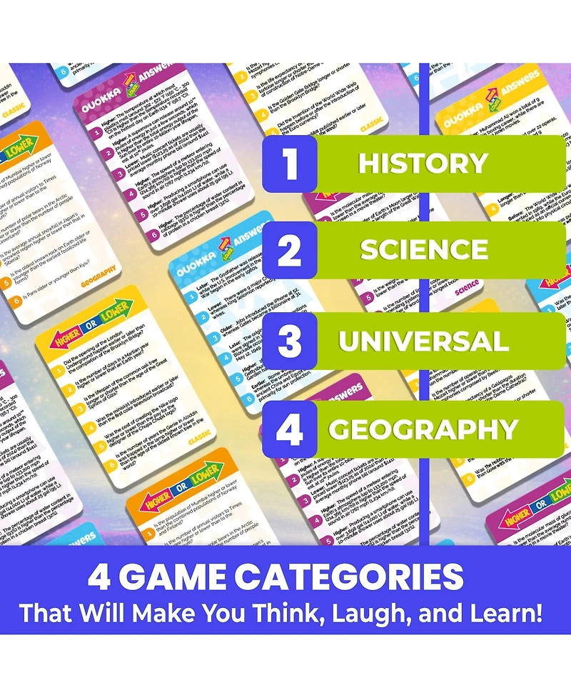 Quokka Board Game for Kids - Family Card Game for Kids and Adults - Higher or Lower | Guess Fun Questions | Easy to Learn | 2 + Players