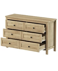 Streamdale Furniture 3-Piece Queen Farmhouse Bed Set w/ Storage Headboard, Nightstand & Dresser