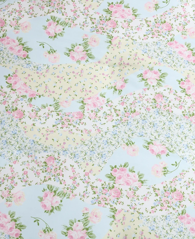Betsey Johnson Patchwork Floral Microfiber -Pc. Comforter Set