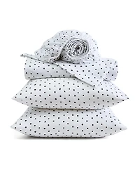 Betsey Johnson Polka Dot Heart Printed Microfiber 4-Pc. Sheet Set