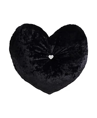 Betsey Johnson Velvet Heart Novelty Decorative Pillow, 18" X 18"