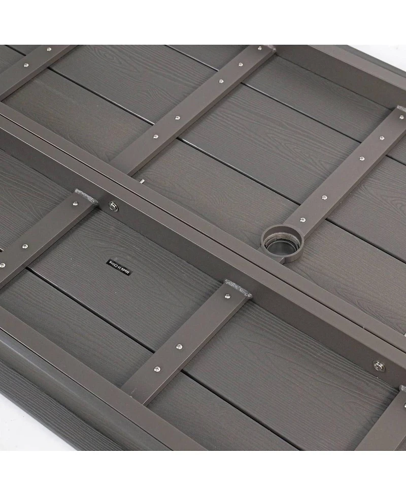 Streamdale Furniture Charcoal 68.9" Wooden-Textured Dining Table - Simple, High-Quality