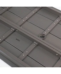 Streamdale Furniture Charcoal 68.9" Wooden-Textured Dining Table - Simple, High-Quality