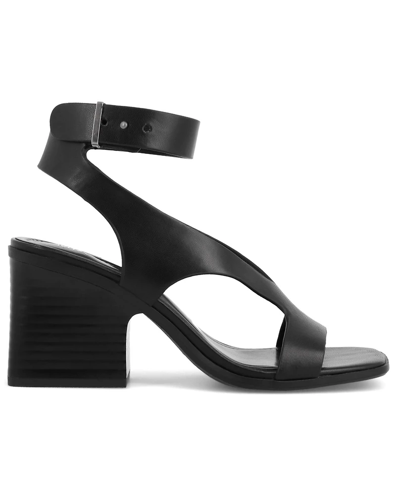 Mia Women's Felipa Strappy Ankle-Strap Square Toe Dress Sandals